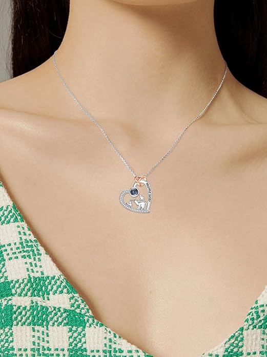 Mothers Day Gift for Mom 925 Sterling Silver Mama Bear/Dinosaur/Cat/Bird/Chicken Necklace with 1 2 3 4 5 Cubs Jewelry for Women Wife Grandma