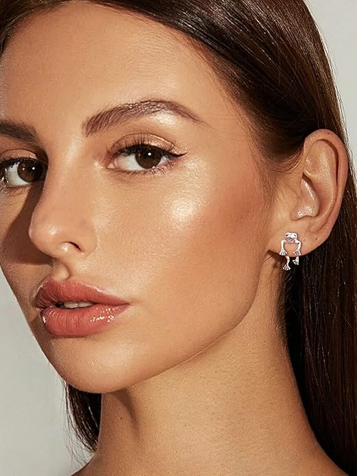 Frog Earrings for Women Mothers Day Gifts Vintage Frogs Shaped Stud Earrings Funny Cute 3D Animal Earrings Jewelry Gifts