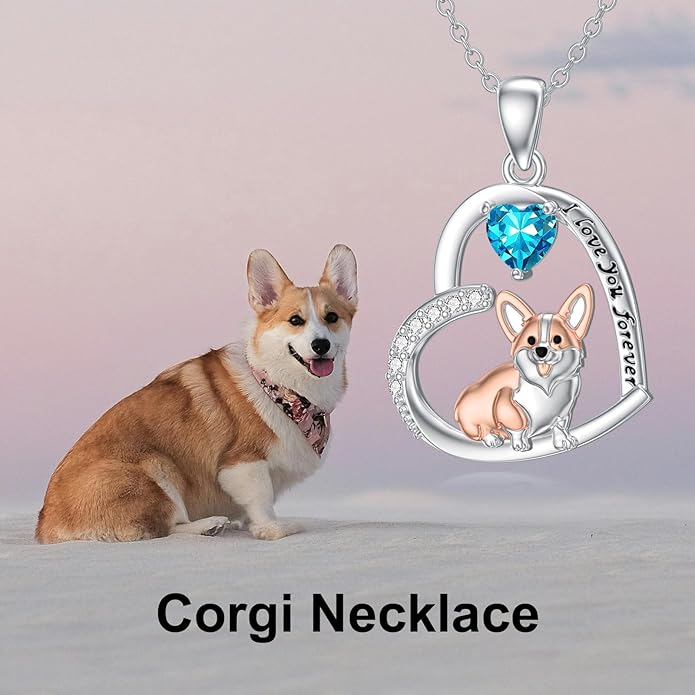 Dachshund Necklace 925 Sterling Silver Dachshund Birthstone Pendant Cute Animal Puppy Dog Dachshund Jewelry Gifts for Women Dachshund Lover