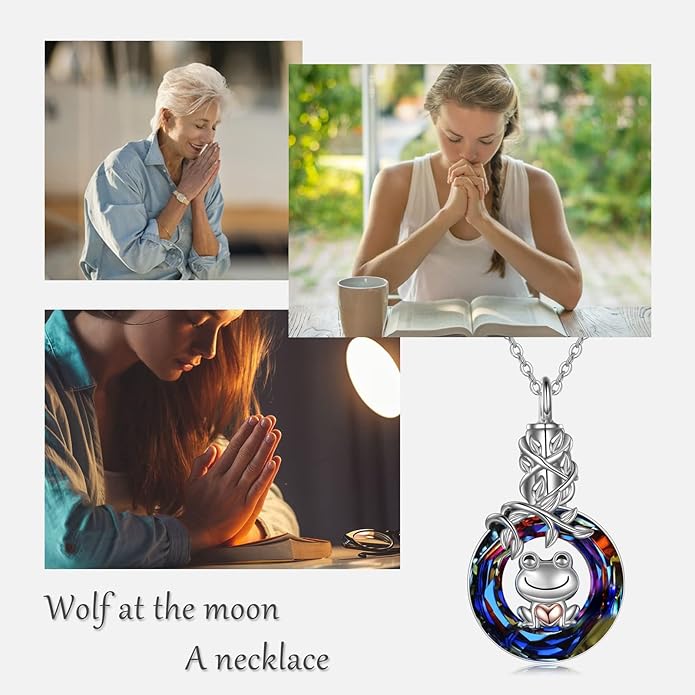 POPLYKE 925 Sterling Silver Urn Necklace for Ashes for Women Cremation Necklace for Ashes Keepsake Jewelry for Human