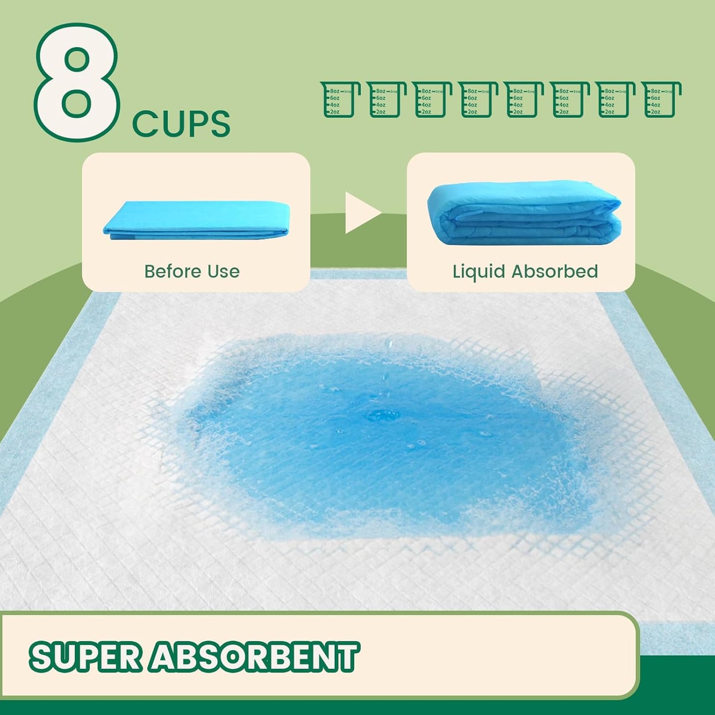 IMMCUTE 7 Layer Dog Pads 30x28 Inch, 30 Count - Super Absorbent Dog Pee Pads Extra Large, Tear-Resistant Thick Disposable Training Pads for Dogs & Cats