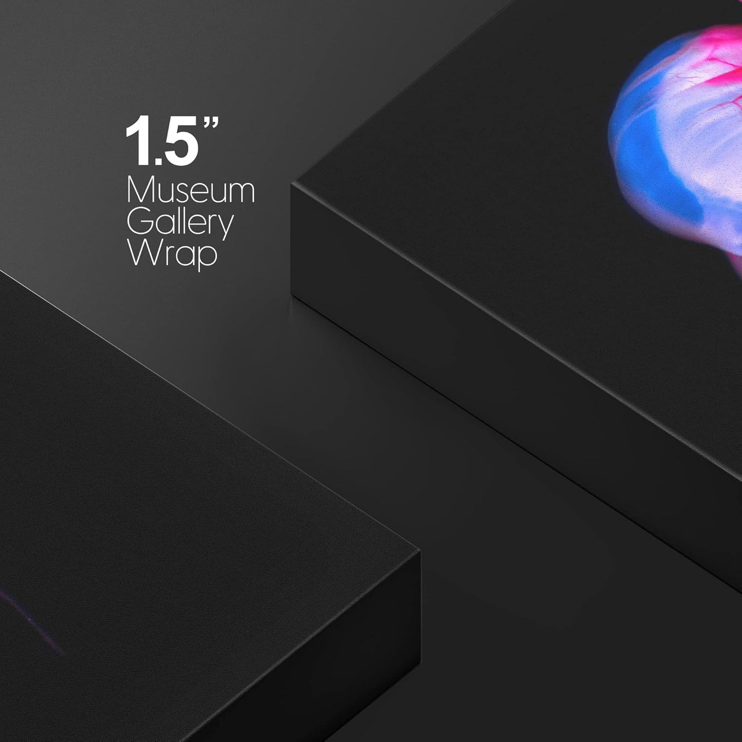 wall26 Canvas Print Wall Art Vibrant Purple Pink Jellyish Dark Ocean Nature Animals Photography Realism Rustic Scenic Landscape Wilderness Earth Colorful for Living Room, Bedroom, Office - 32"x48"