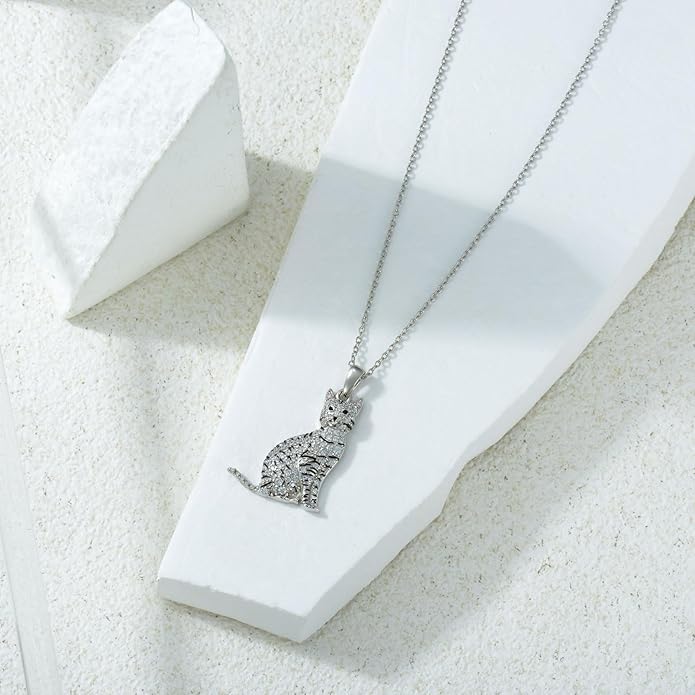 Cat Necklaces 13 Breeds of Cats Necklaces S925 Sterling Silver Cat Pendant for Women