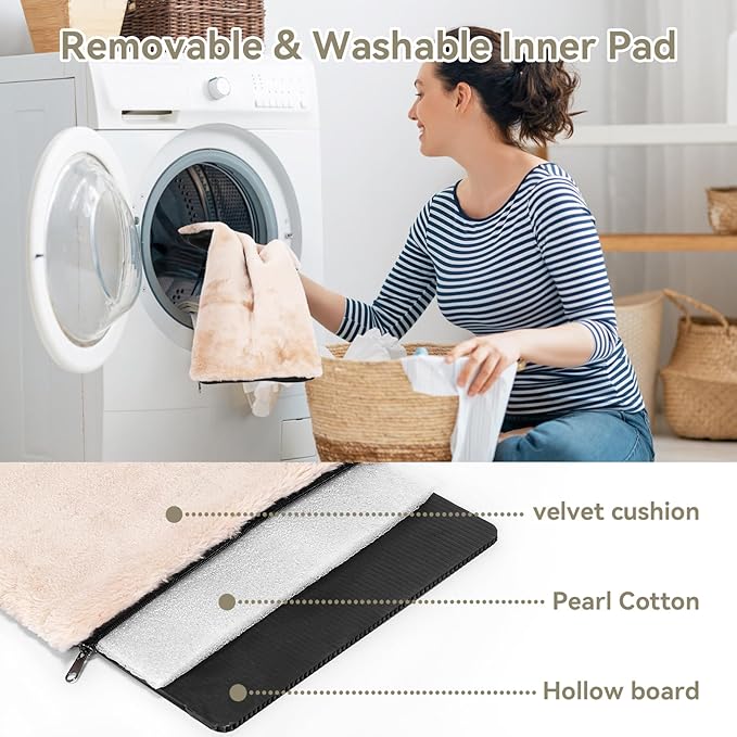 Petsfit Expandable Rabbit Carrier Bunny Carriers, 16 Inch Airline Approved Pet Carrier with 2 Extensions, Soft Washable Cushion, Self-Locking Zipper Head, Built-in Safety Rope, Fit for Travel