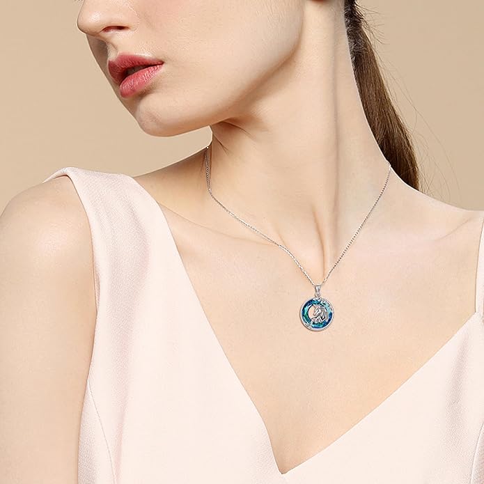 MONGAS Fairy/Airplane/Cello/Dog Cat/Unicorn Necklace Sterling Silver Fairy/Airplane/Cello/Dog Cat/Unicorn Jewelry for Women