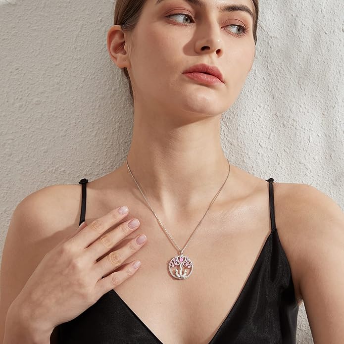 jiamiaoi 18K White Gold Plated Cat Necklace 925 Sterling Silver Diamond Cat Necklace Silver Cat On Moon Necklace for Women Gift for Birthday/Christmas, Come with Gift Box