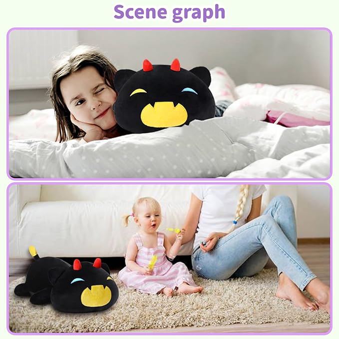 Cat Stuffed Animal, Cute Yellow Cat Plush Toy Pillow Soft Cat Stuffed Animal Kawaii Plushie Toy 30CM/11.8Inch