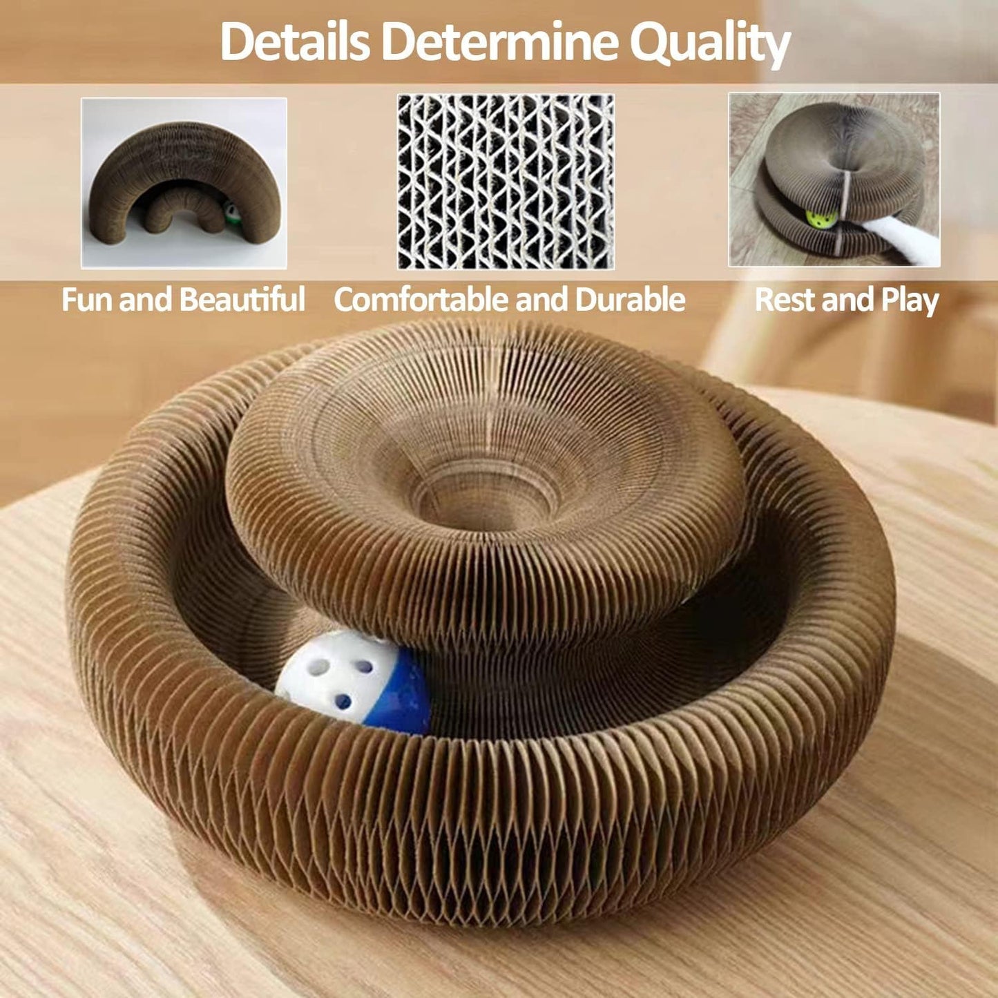 Magic Organ Cat Scratcher Board Cat Ball Adventure The Ultimate Interactive Mental Physical Exercise for Indoor Cats Toy