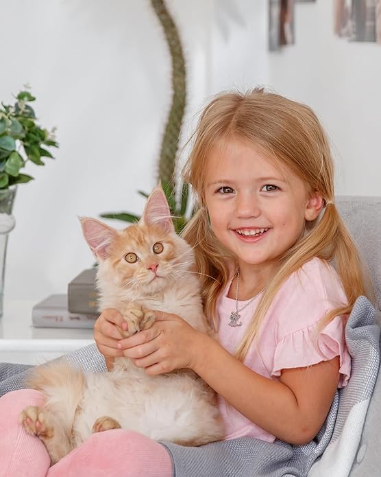 Lanqueen Kitty Cat Pendant Necklace Jewelry for Women Girls Cat Lover Gifts Daughter Loved Necklace