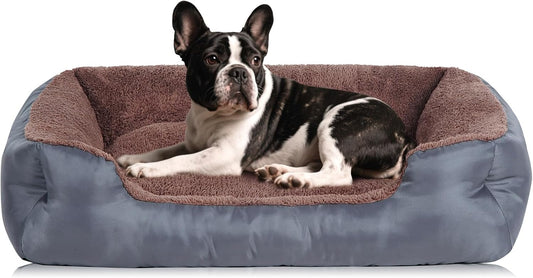 Small Dog Bed, Soft Breathable Dog Bed Machine Washable, Pet Bed with Anti-Slip Bottom