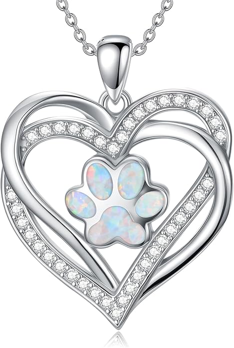 Dog Cat Necklace Pendant 925 Sterling Silver Pet Jewelry Gifts for Women