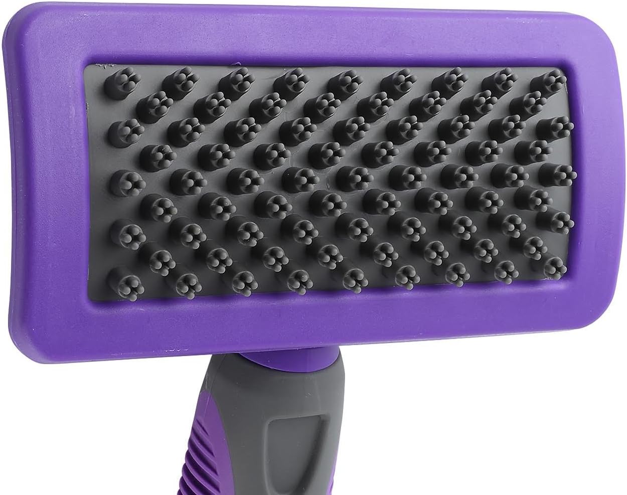 Hertzko Pet Bath & Massage Brush Great Grooming Comb for Shampooing and Massaging Dogs, Cats, Small Animals with Short or Long Hair - Soft Rubber Bristles Gently Removes Loose & Shed Fur