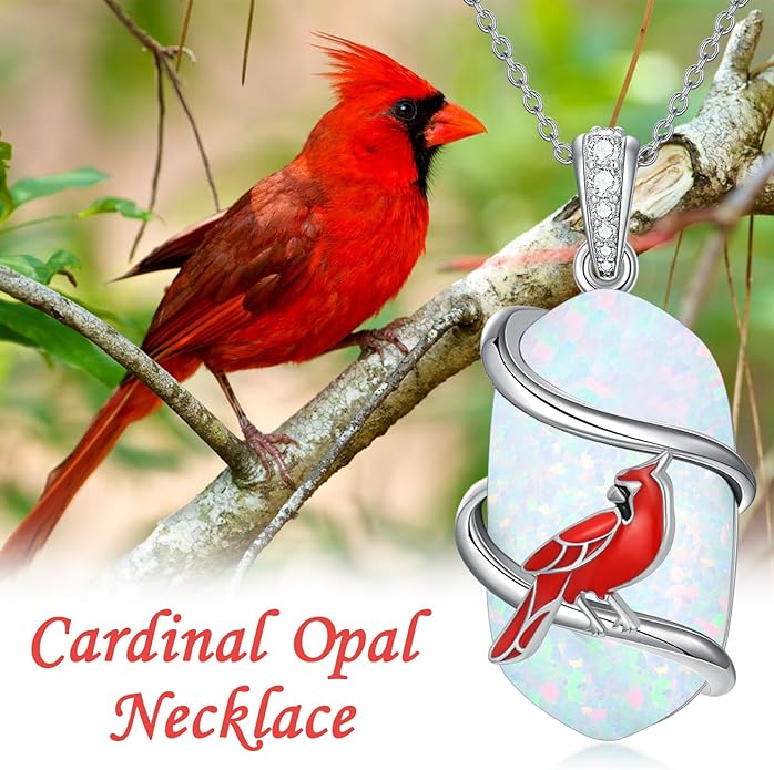 Opal Mama Bear/Panda/Cat/Koala/Sloth/Cardinal/Unicorn Necklace 925 Sterling Silver Opal Animal Pendant Jewelry Birthday Gifts Women Her Mom