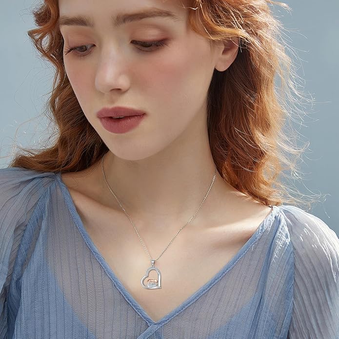 Cat Squirrel Llama Raccoon Tiger Cheetah Elephant Fox Sloth Koala Monkey Horse Dinosaur Axolotl Necklace Animal Pendant Heart Necklace 925 Sterling Silver