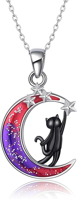 Penguin/Elephant/Frog Mushroom/Cat/Fox/Highland Cow/Axolotl/Yorkie Necklace Jewelry for Women Birthday Christmas Gifts