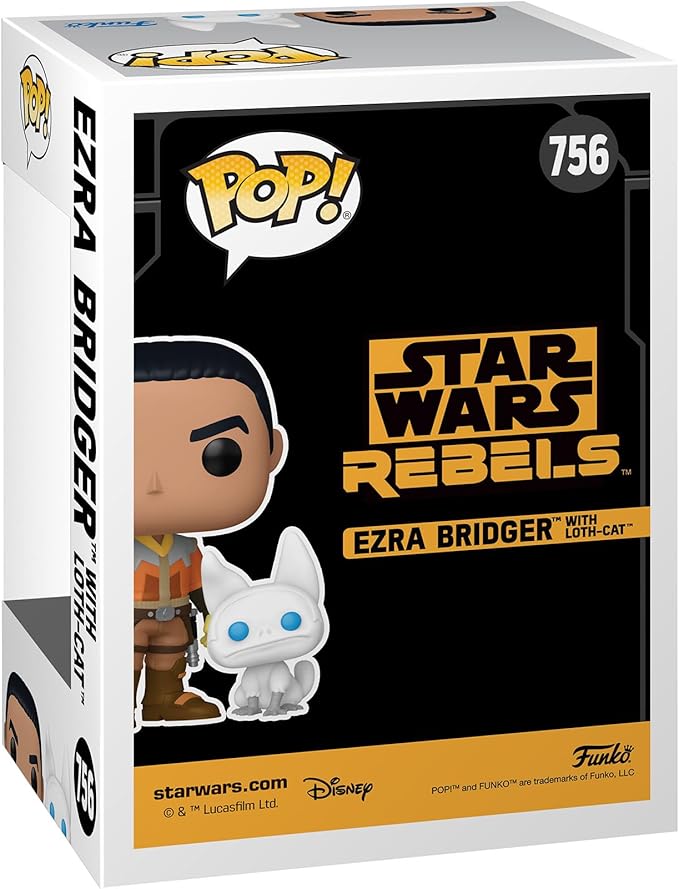 Funko Pop! & Buddy: Rebels - Ezra Bridger with Loth-Cat - Star Wars: Rebels - Amazon Exclusive - Collectable Vinyl Figure - Gift Idea - Official Merchandise - Toys for Kids & Adults - Sci-Fi Fans