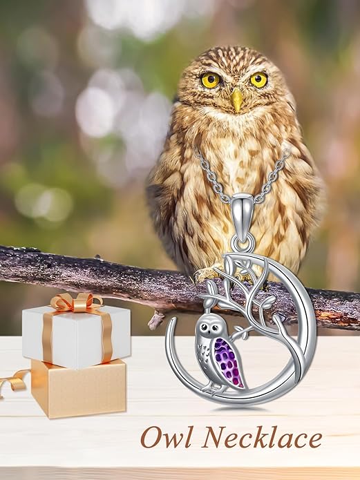 Dorunmo Animal Necklace 925 Sterling Silver Owl/Sloth/Axolotl/Dolphin Necklace Celtic Knot Pendant Birthday Anniversary Animal Jewelry for Women Friends Animals Lover