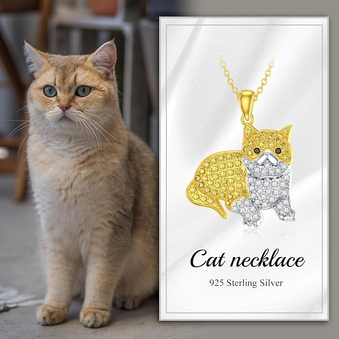 Cat Necklaces 13 Breeds of Cats Necklaces S925 Sterling Silver Cat Pendant for Women