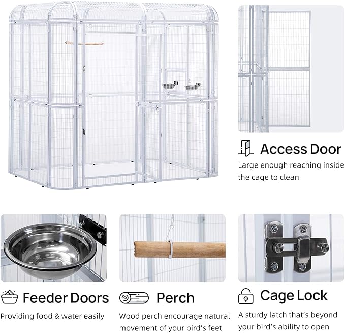 Parrot Cages for Large Birds Outdoor Extra Large Bird Cage with Bird Cage and Perch Suitable for Macaws Canaries Parrots Budgie Lovebirds