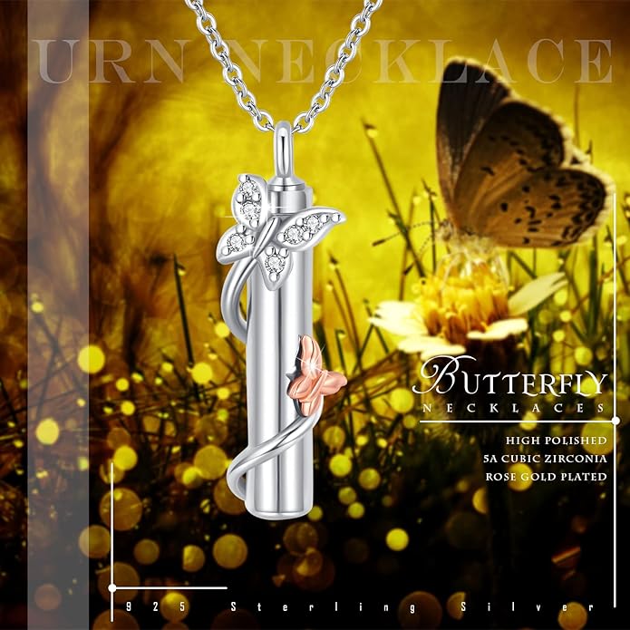 CUOKA MIRACLE Urn Necklace Ashes Sterling Silver Skull Urn Necklace Personalized Cremation Memorial Skull Ash Keepsake Pendant Cremation Jewelry