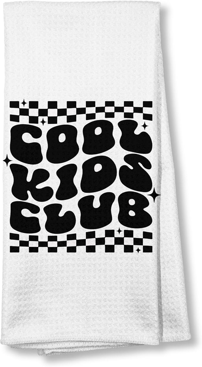 Cool Kids Club Kitchen Towels, Cool Kids Club Bathroom Decor Towels, Cool Club Gifts for Boys and Girls, 16x24 Inch
