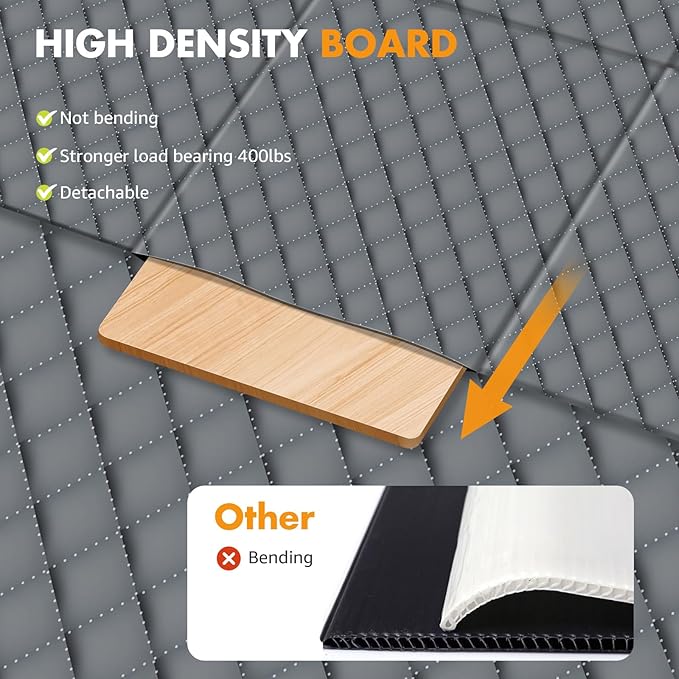 Dog Car Seat Cover for Back Seat, Larger Dog Car Bed Cover with Strong Bottom, Car Back Seat Extender Hammock for Car SUV Truck Grey