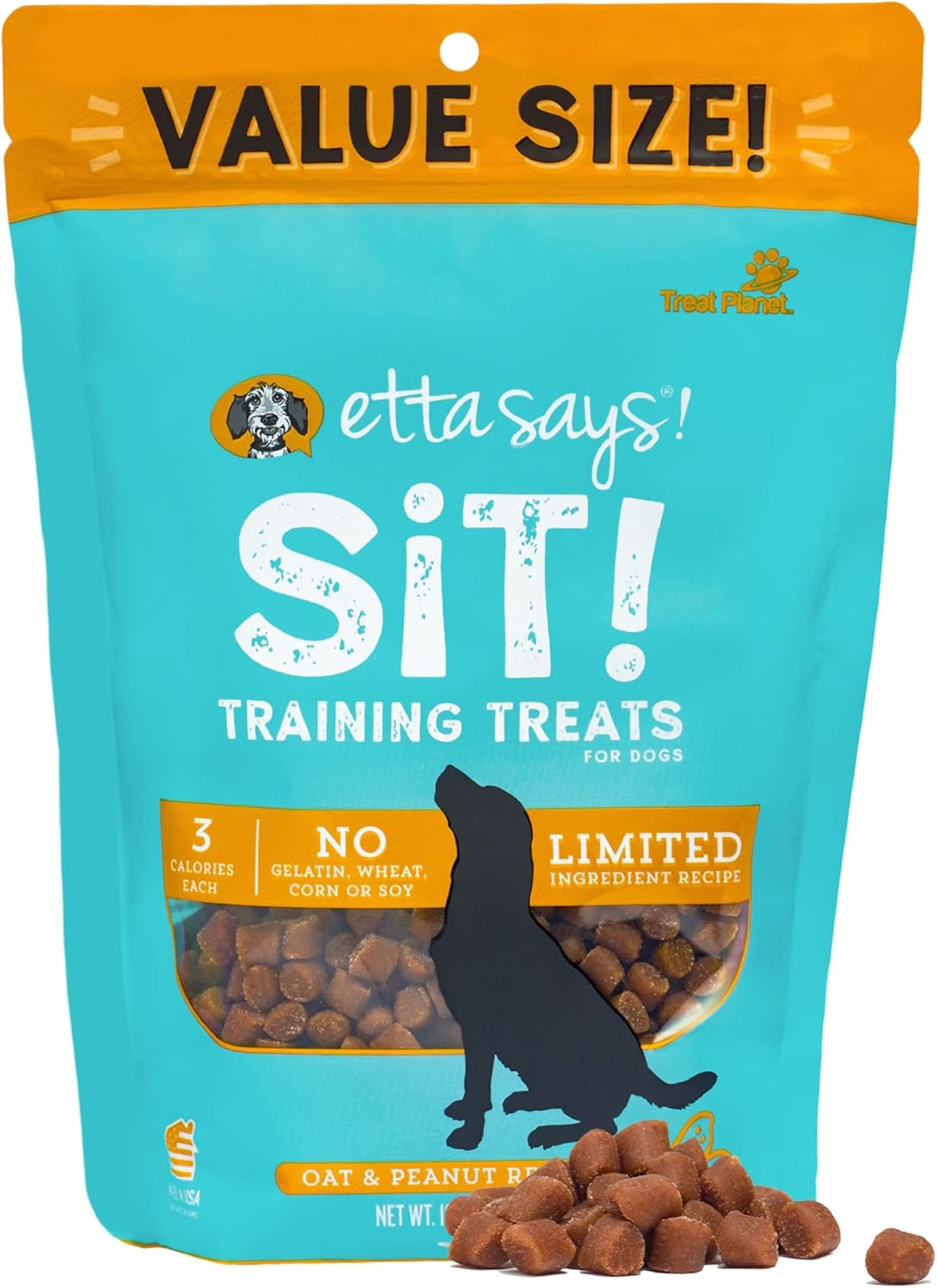 etta says! Training Treats - All Natural Peanut Butter Soft Treats for Dogs - Made in The USA (16 Oz Pack of 1)