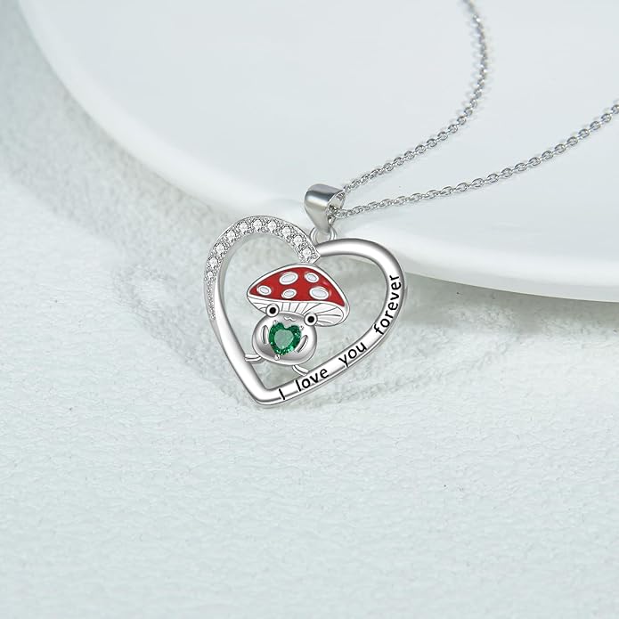 Penguin/Elephant/Frog Mushroom/Cat/Fox/Highland Cow/Axolotl/Yorkie Necklace Jewelry for Women Birthday Christmas Gifts