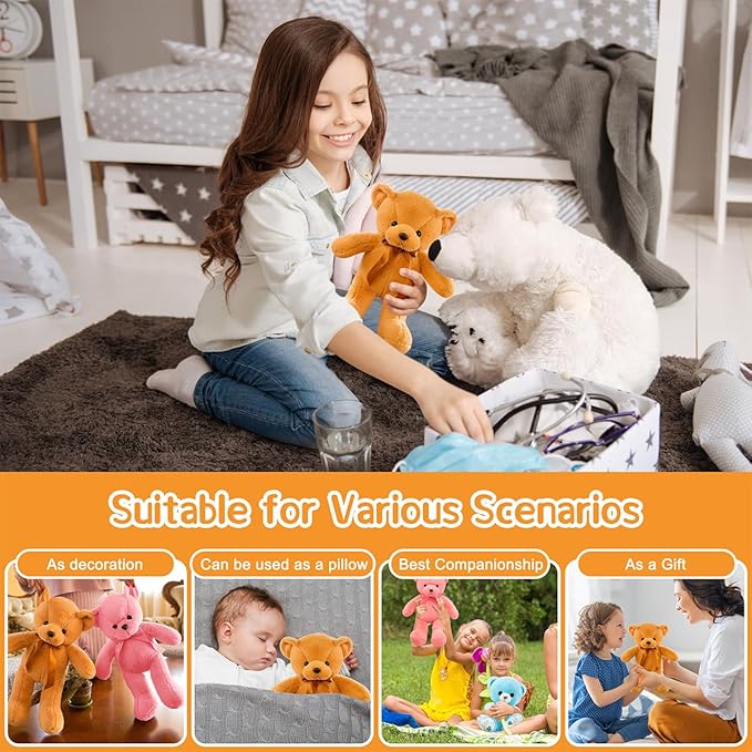 Teddy Bear Stuffed Animals 13“ Soft Cuddly Stuffed Plush Teddy Bear Cute Plush Toys Birthday Christmas Graduation Valentine’s Day Wedding Party Gifts