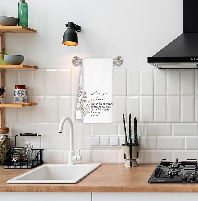 Nana Gifts Kitchen Towels Decorative, for Nana Grandma from Grandkids Dish Towels, Best Grandma Birthday Gifts Hand Towels Drying Cloth for Kitchen Bathroom Decor, 16x24 Inch