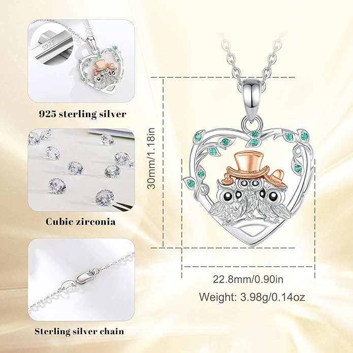 EUDORA Sterling Silver Mother Daughter Necklace for Women, Mama Son Daughter Necklace Pendant for Mom and Daughter,Mom Jewelry from Daughter Mother's Day Gift for Mother Daughter Aunt Grandma