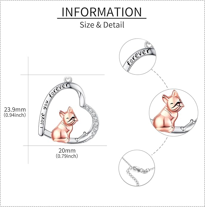 MONGAS Penguins/Guinea Pig/Pig/Fox/Corgi/Frog/Bunny/Koala8/Cow/French Bulldog Necklaces Penguin Gifts 925 Sterling Silver Hugging Penguins Cute Animal Jewelry for Women Sister