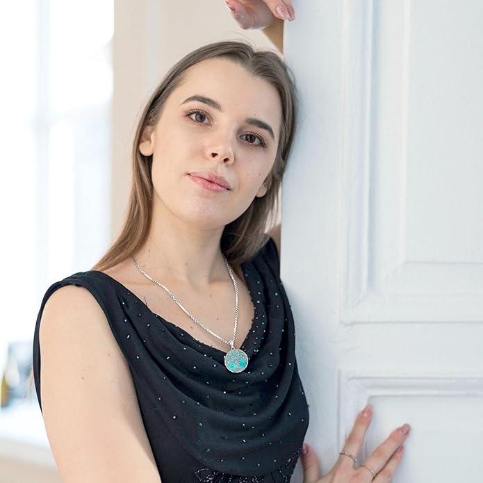 Picture Locket Necklace for Women Men Rose 14K Real Gold 925 Sterling Silver Jewelry Heart Locket Necklace that Holds Pictures Tree of Life Viking Wolf Celtic Knot St Christopher St Michael Pendant