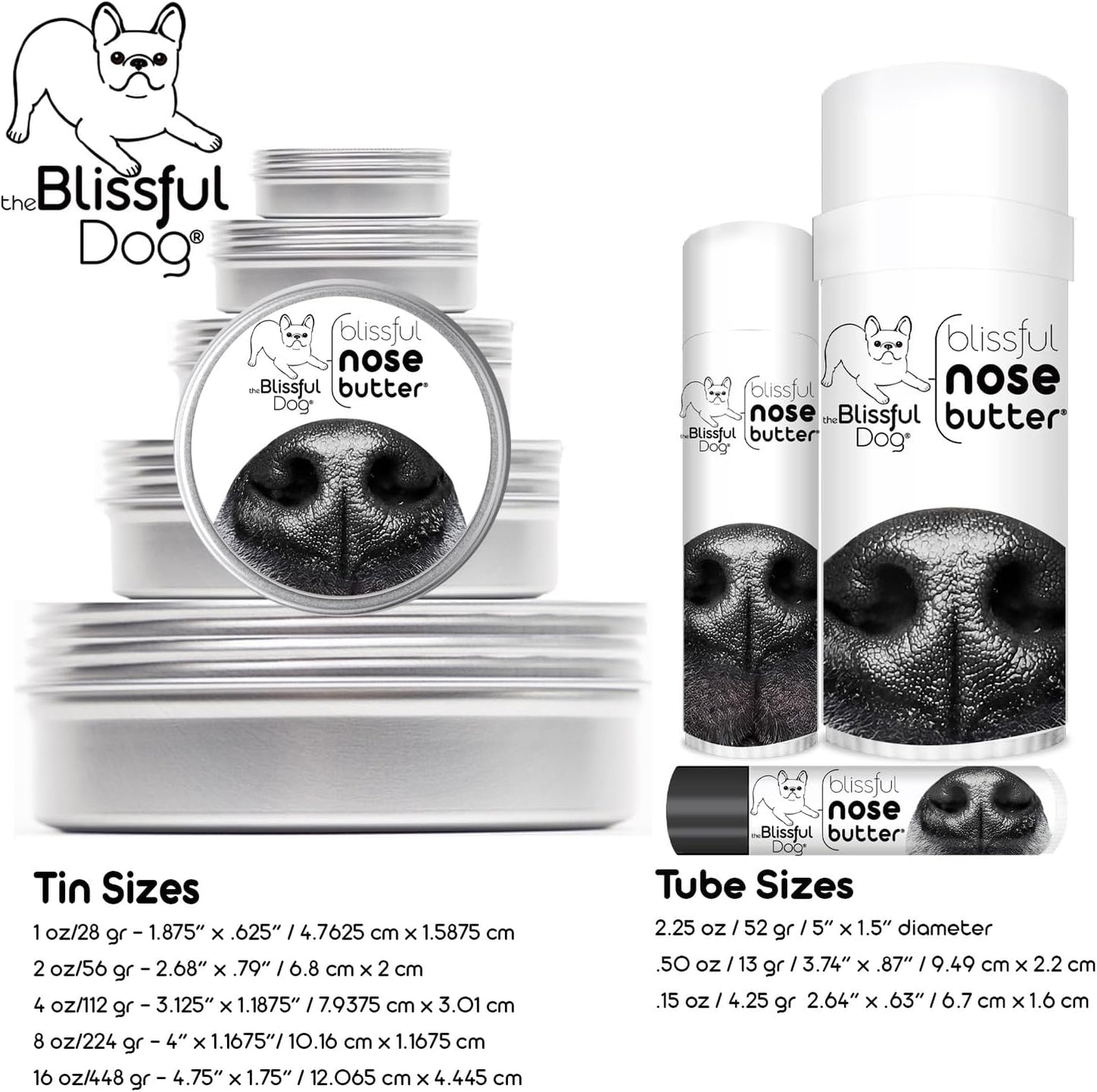 The Blissful Dog Portuguese Water Dog Unscented Nose Butter - Dog Nose Butter, 1 Ounce