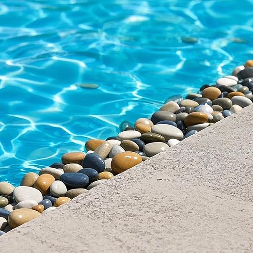 River Rocks for Landscaping, 20lbs Colorful Pebbles for Indoor Plants, 1-2 Inch Decorative Rocks for Planters, High Polished Stones for Vase Filler Fish Tank Garden