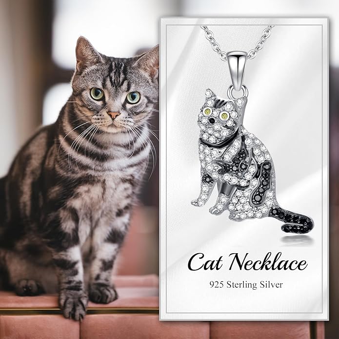 Cat Necklaces 13 Breeds of Cats Necklaces S925 Sterling Silver Cat Pendant for Women