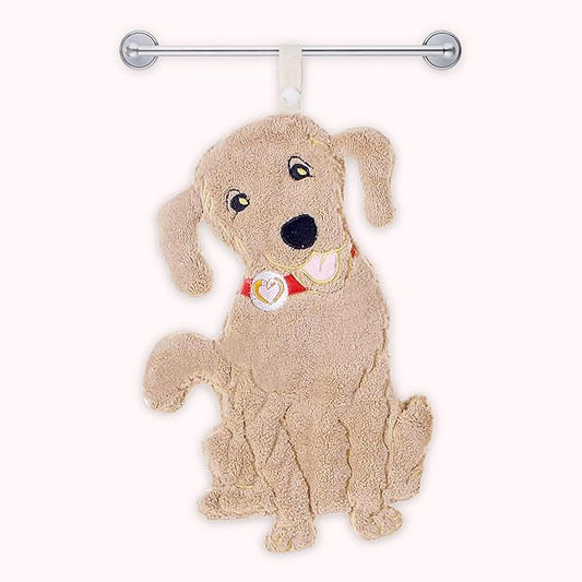 Cute Dog Shaped Hand Towels - Funny Towels for Towels for Bathroom or Kitchen Decor Ultra-Soft Absorbent