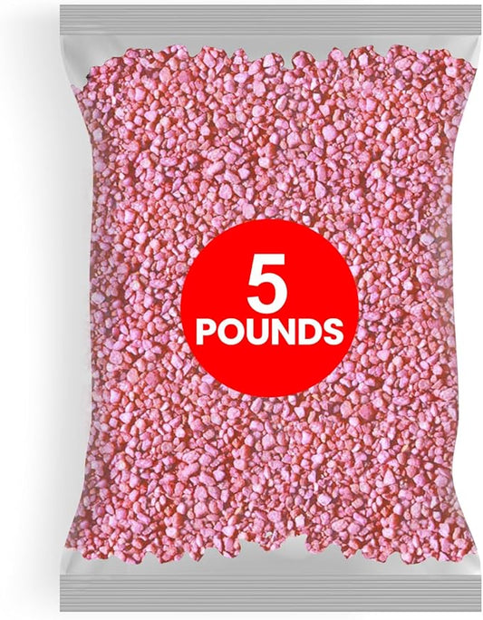 Hygloss Craft Rocks Mini Stones for Art Projects-Bag O' Gravel, Neon Pink, 5 lb
