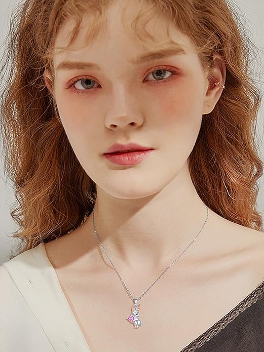 Dorunmo Animal Necklace 925 Sterling Silver Owl/Sloth/Axolotl/Dolphin Necklace Celtic Knot Pendant Birthday Anniversary Animal Jewelry for Women Friends Animals Lover