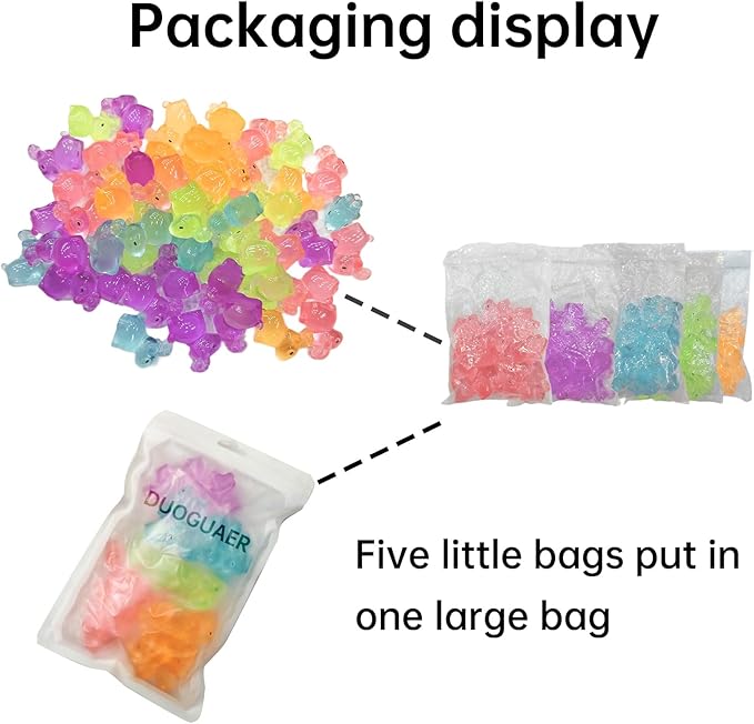 Mini Resin Goats Bulk 100Pcs Ornaments Glow in The Dark Animal Figurines DIY Accessories for Desk or Farm