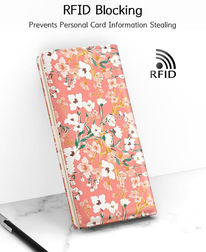 Nipichsha Womens Wallet, RFID Slim Wallets for Women, Thin Ladies Credit Card Holder Purse, Cute Leather Bifold Clutch Billfold with 11 Card Slots & ID Window, Rosemary