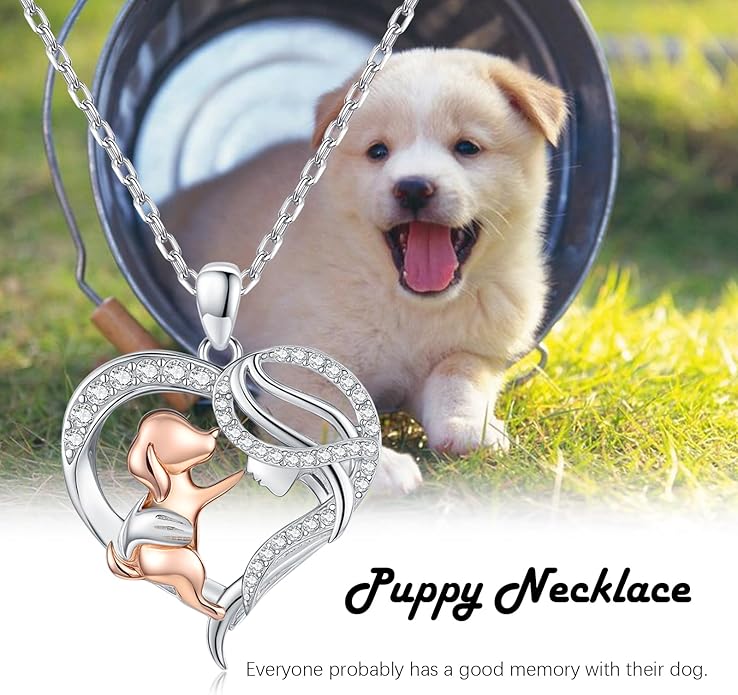 Dog Cat Necklace Pendant 925 Sterling Silver Pet Jewelry Gifts for Women
