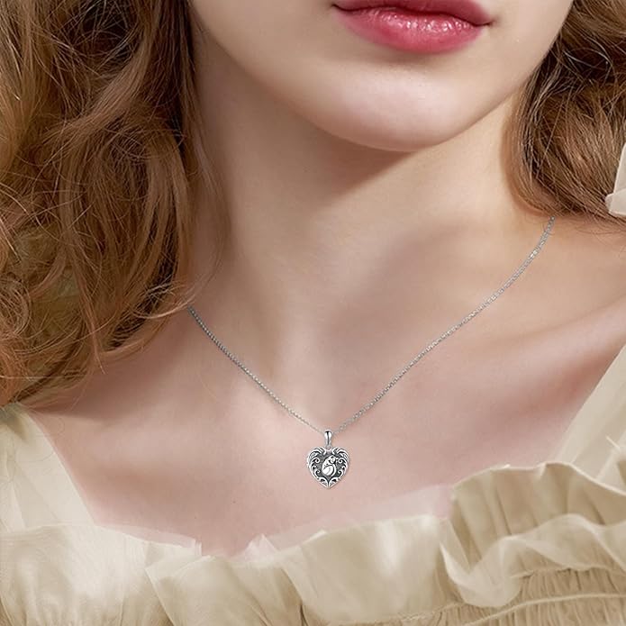 ONEFINITY Tree of Life Locket Necklace Sterling Silver Locket Necklace That Holds Pictures Tree of Life Locket Pendant for Women Wife Girlfriend