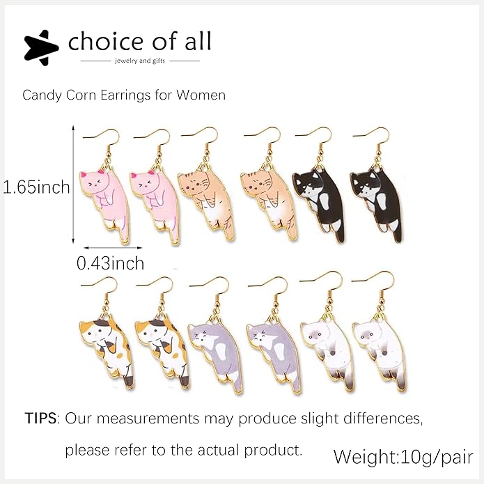 Cat Earrings for Women Trendy Stuff Mothers Day Gifts Funny Animal Stud Earrings Jewelry Gifts for Cat Lovers Birthday Christmas