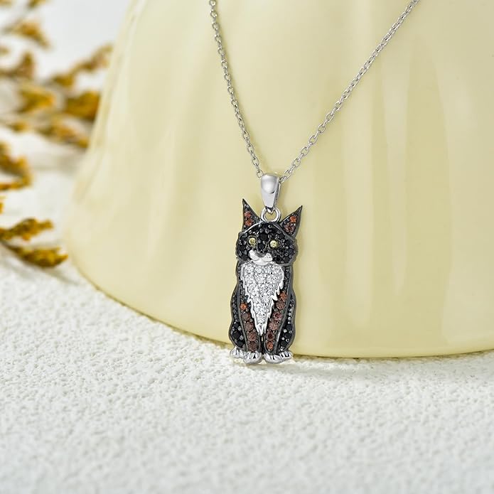 Cat Necklaces 13 Breeds of Cats Necklaces S925 Sterling Silver Cat Pendant for Women