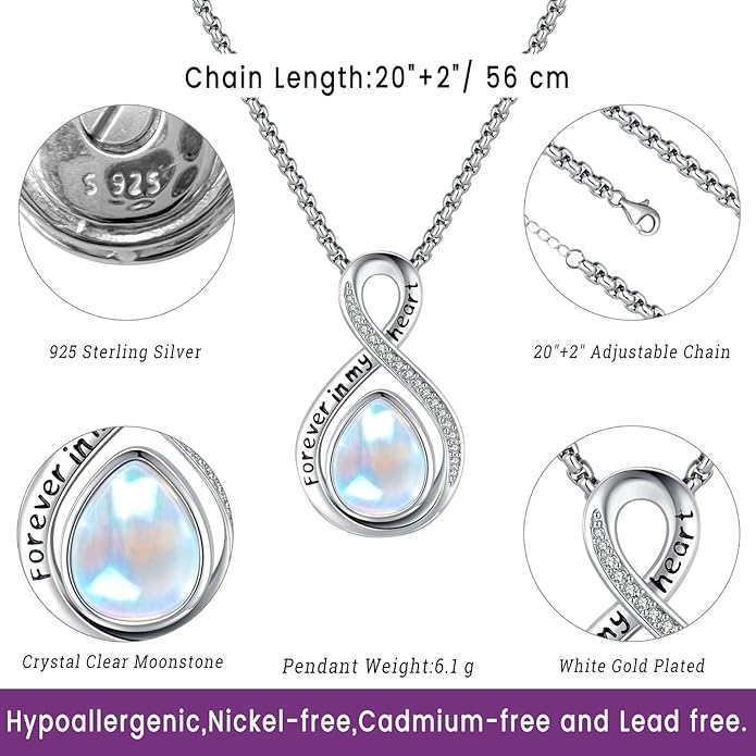 Eusense Cremation Jewelry for Ashes Urn Necklace to Put Ashes In 925 Sterling Silver Memorial Pendant Tree of Life Infinity Urn Necklaces for Ashes Necklace for Women Men