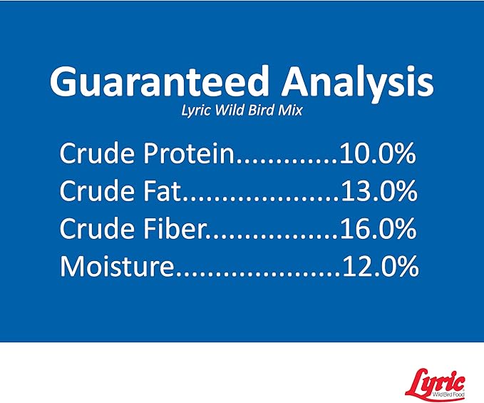 Lyric Wild Bird Mix - Wild Bird Food for Outside Feeders - Attracts Doves, Jays and many more - 40 lb. Bag