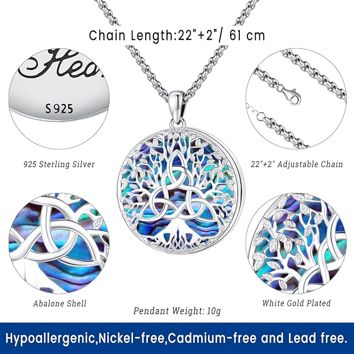 Picture Locket Necklace for Women Men Rose 14K Real Gold 925 Sterling Silver Jewelry Heart Locket Necklace that Holds Pictures Tree of Life Viking Wolf Celtic Knot St Christopher St Michael Pendant