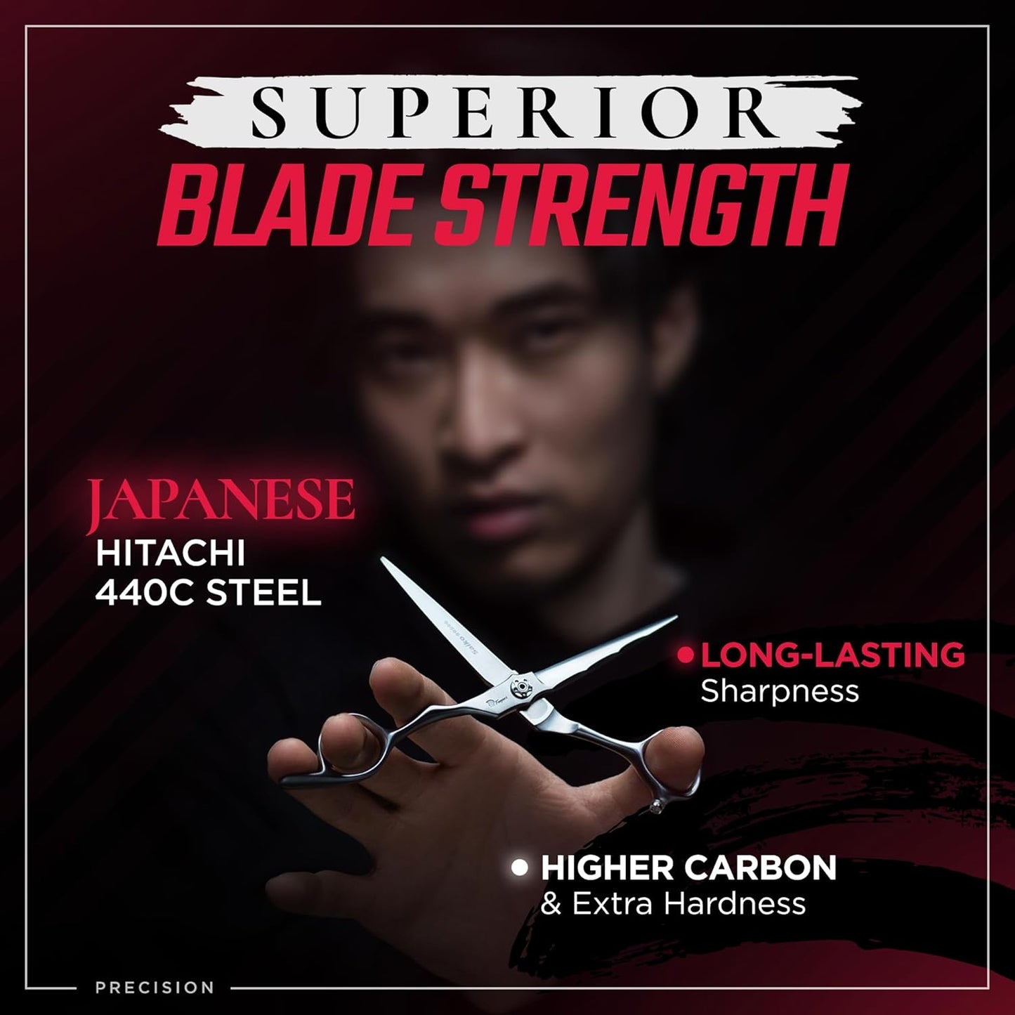 Fagaci Professional Hair Cutting Scissors 5.5” Japanese Steel for Ultra-Precise Cuts, Razor Sharp Blades Hair Scissors for Women & Men, Extreme Durability Hair Shears, Hair Cutting Barber Scissors