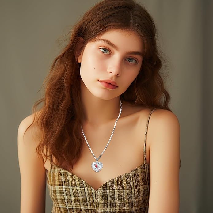 Eusense Cremation Jewelry for Ashes Urn Necklace to Put Ashes In 925 Sterling Silver Memorial Pendant Heart Urn Necklaces for Ashes Necklace for Women Men